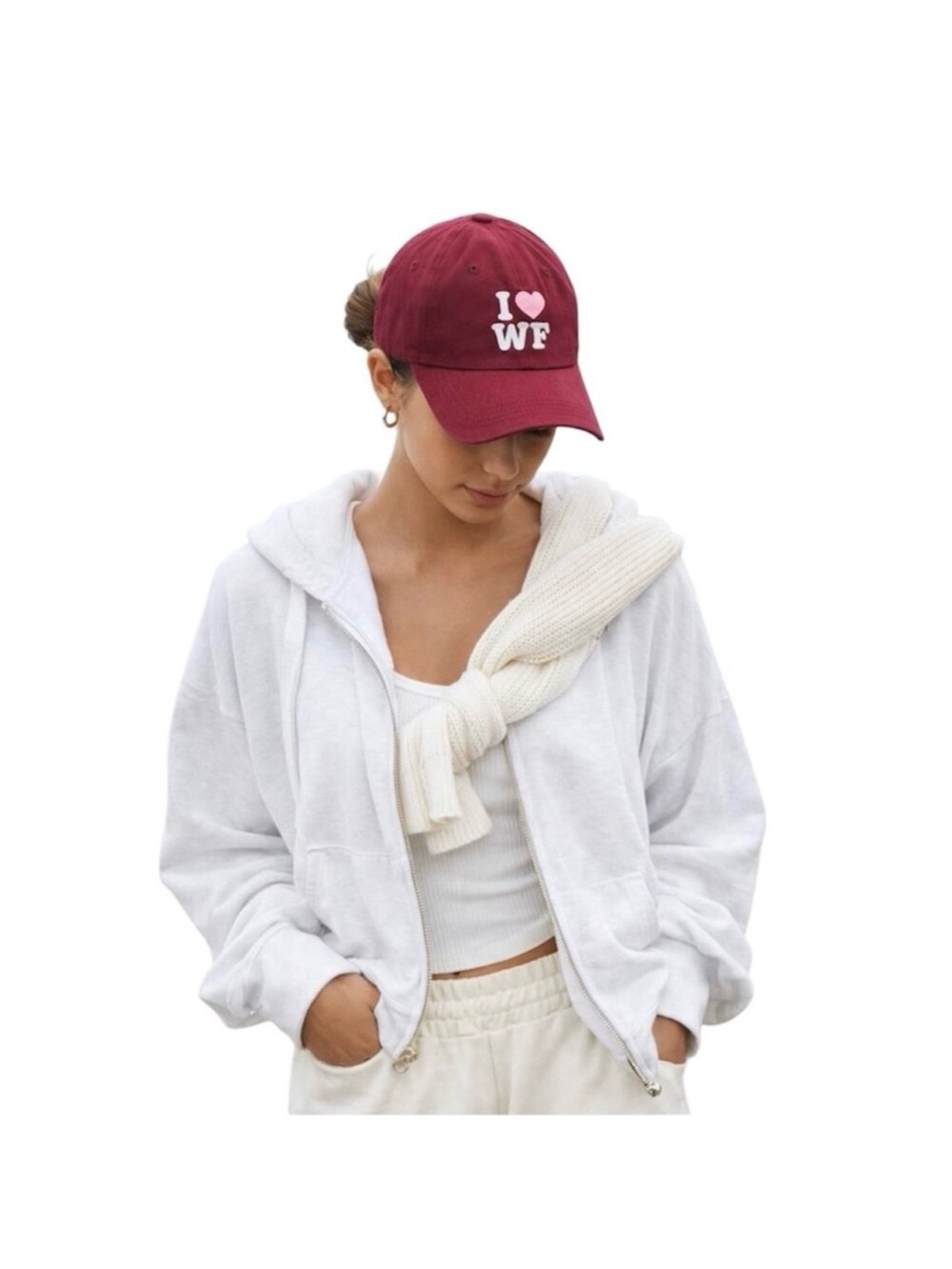 NEW White Fox raspberry jelly jungle cap